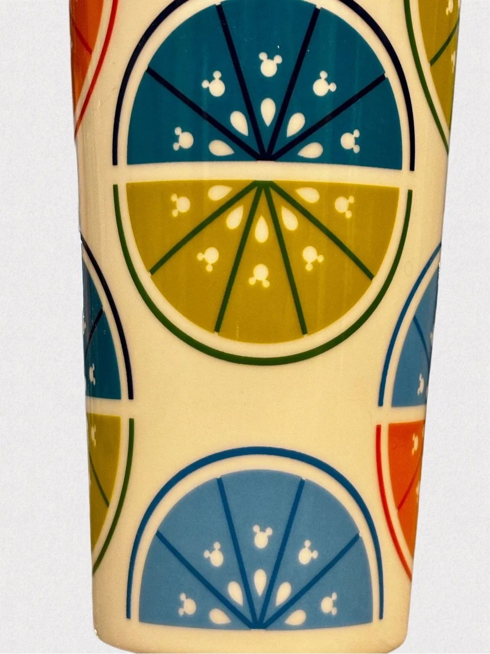 Disney Parks Citrus Hidden Mickey Ceramic Travel Mug w/ Lid